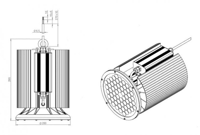 Взрывозащитный промышленный светильник Ex-ДСП 04-70-50-ххх